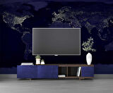 Gece Işıklarıyla Dünya Haritası Duvar Kağıdı