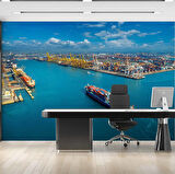 Lojistik Konteyner Liman Duvar Kağıdı