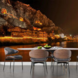 Gece Manzaralı Şehzadeler Gezi Yolu Amasya Duvar Kağıdı