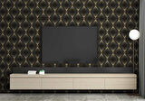 3 Boyutlu Siyah Altın Duvar Kağıdı