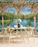 Orman Göl Tavuskuşu Manzaralı Duvar Kağıdı