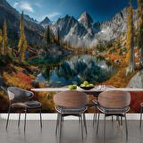 Sonbahar Doğa ve Dağ Temalı Duvar Kağıdı