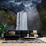 Şelale Nehir Dağ Duvar Kağıdı Baskı