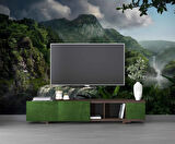 Şelale Nehir Orman Duvar Kağıdı Baskı