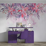 Pembe Soft Suluboya Çiçek Duvar Kağıdı