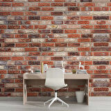 Doğal Turuncu Taş Duvar Temalı Duvar Kağıdı