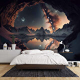 Gece Kış Gökyüzü Temalı Duvar Kağıdı