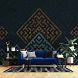 Mozaik Etnik Motif Desenli Duvar Kağıtı