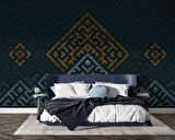 Mozaik Etnik Motif Desenli Duvar Kağıtı