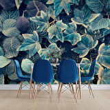 Mavi Yaprak Arka Plan Duvar Kağıdı