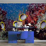 Akvaryum ve Deniz Manzaralı Duvar Kağıdı