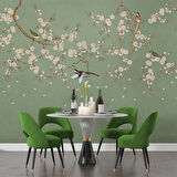 Soft Çiçek ve Kuş Duvar Kağıdı