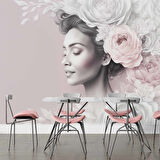 Soft Çiçek ve Kadın Duvar Kağıdı