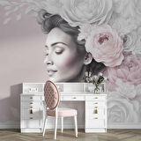 Soft Çiçek ve Kadın Duvar Kağıdı