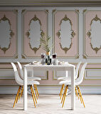 3D Pembe Panel Duvar Kağıdı Baskı