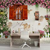 3 Boyutlu Sokak Görünümlü Duvar Kağıdı Baskı