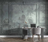 3D Gri Panel Duvar Kağıdı Baskı
