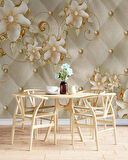 Soft çiçek ve inci Duvar Kağıdı Baskı