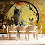 3D Beton Taş Duvar Kağıdı Baskı