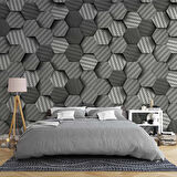 3 Boyutlu Carbon Fiber Görünümlü Duvar Kağıdı Baskı