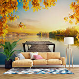 Kara Kalem Santranç ve Sokak Çizim Duvar Kağıdı Baskı