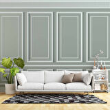 3D Beyaz Çıtalı Ahşap Panel Duvar Kağıdı Baskı