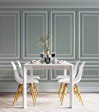 3D Beyaz Çıtalı Ahşap Panel Duvar Kağıdı Baskı