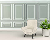 3D Beyaz Çıtalı Ahşap Panel Duvar Kağıdı Baskı