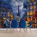 Yağmurlu Günde Eyfel Kulesi Manzarası Duvar Kağıdı