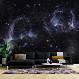 Galaksi Yıldızlar Manzaralı Duvar Kağıdı Baskı