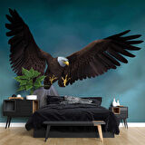 Kanatları Açık Kartal Temalı Duvar Kağıdı Baskı
