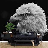 Siyah Beyaz Kartal Temalı Duvar Kağıdı Baskı