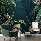 Yaprak Desenli Duvar Kağıdı Baskı