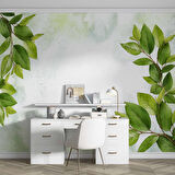 Yaprak Dekorlu Duvar Kağıdı