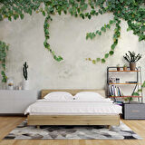 Duvar Dokulu Sarmaşık Dekorlu Duvar Kağıdı