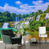 Deniz ve Şelale Temalı Duvar Kağıdı