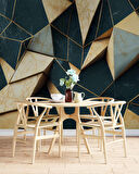 3 Boyutlu Zümrüt - Krem Renk Duvar Kağıdı