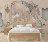 Nostaljik Tavuskuşu Temalı Duvar Kağıdı