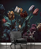 Karanlık Çiçek Temalı Duvar Kağıtları