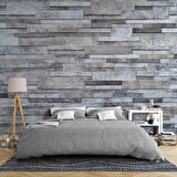 Gri Kesme Taş Desenli Duvar Kağıdı Baskı