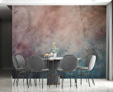 Eskitme Mavi Pembe Duvar Dokulu Duvar Kağıdı Baskı