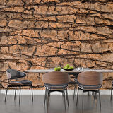 3 Boyutlu Ağaç Kabuğu Temalı Duvar Kağıdı Baskı