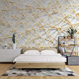 3 Boyutlu İplik Temalı Duvar Kağıdı Baskı