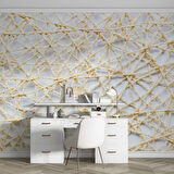 3 Boyutlu İplik Temalı Duvar Kağıdı Baskı