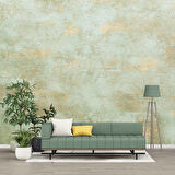 Eskitme Yeşil Duvar Temalı Duvar Kağıdı