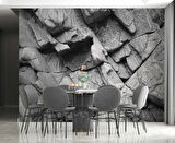 3 Boyutlu Kaya Duvar Temalı Duvar Kağıdı