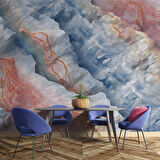 Naturel Kırmızı Taş Duvar Temalı Duvar Kağıdı