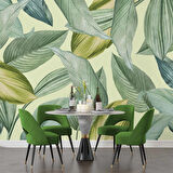 Sanatsal Yaprak Temalı Duvar Kağıdı