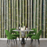 3 Boyutlu Bambu Duvar Temalı Duvar Kağıdı