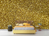 3 Boyutlu Altın Sim Temalı Duvar Kağıdı